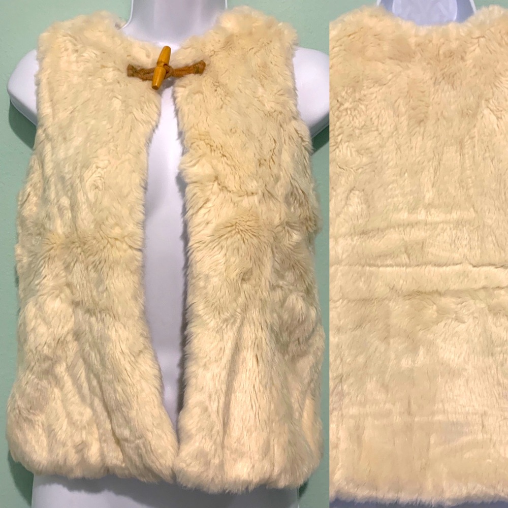 ZARA FAUX FUR VEST Girls size 9-10